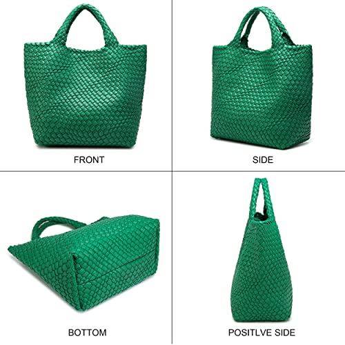 Image of Vegan Leather Purses for Women, Handmade Purses and Handbags Summer Beach Travel Tote Shoulder Bag | WOVEN