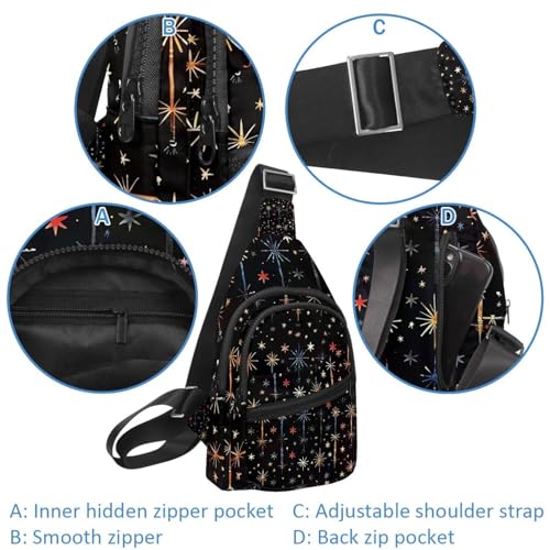 Sac à dos à bandoulière multicolore Starlight Magic Stick avec sangle réglable - 2