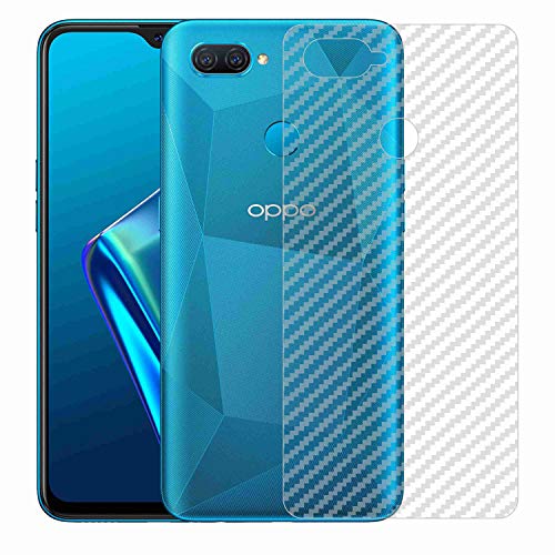 Image of Compatible with Oppo A12 Back Screen Protective Film Carbon Fiber Skin Transparent Screen Guard Sticker