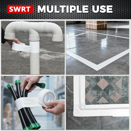 Image of SWRT Duct Tape White Heavy Duty,2 in x 35 YD, 9 Mil Strong Adhesive | Heavy Duty, Waterproof All Weather No Residue Sealing & Patching for Indoor&Outdoor Repair, Multi Purpose Home Repair