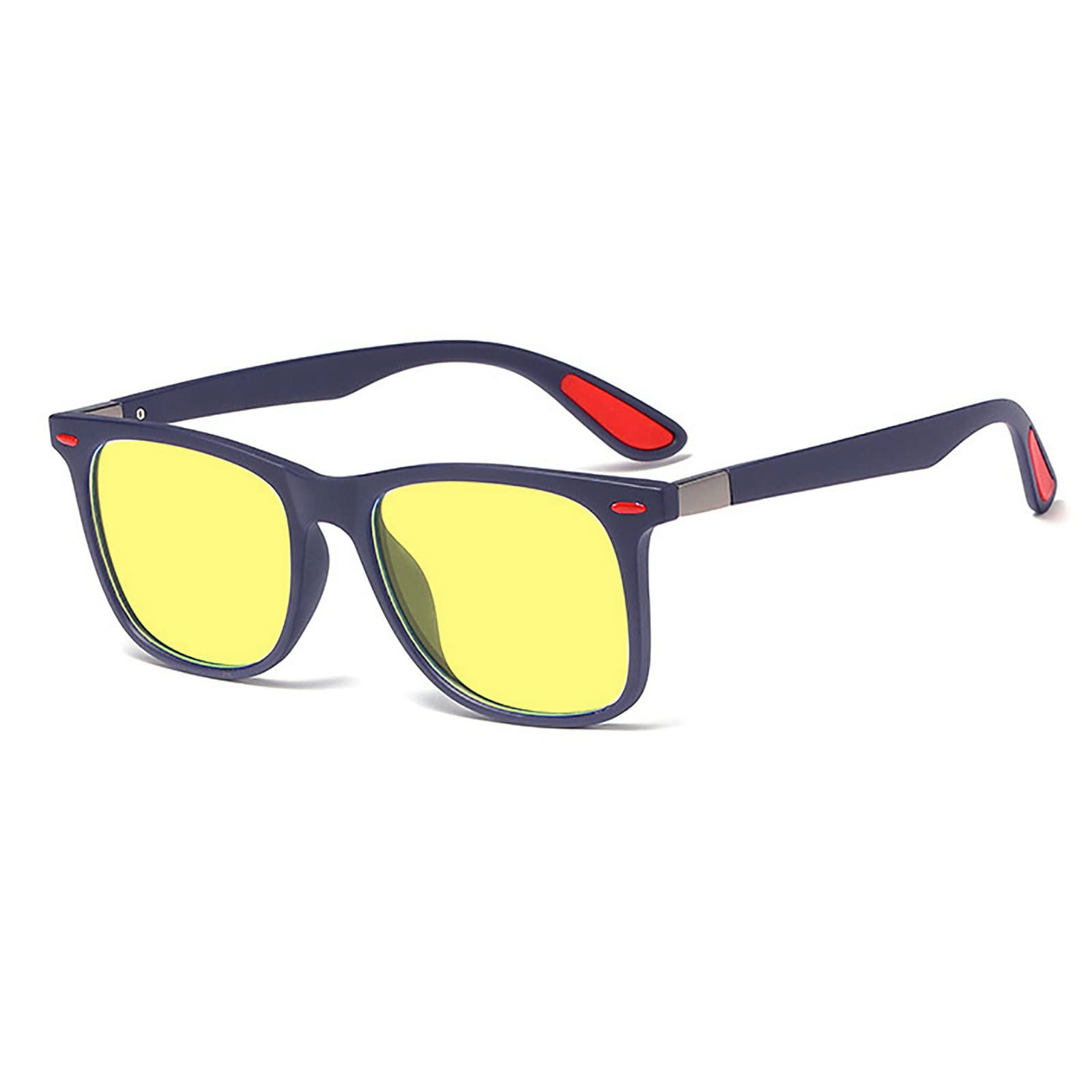 laureles 2023 Fashion Full Reader Polarized Night Vision Sunglasses Men Square Yellow Lens Reading Glasses Women (C1, 2.25, multiplier_x)