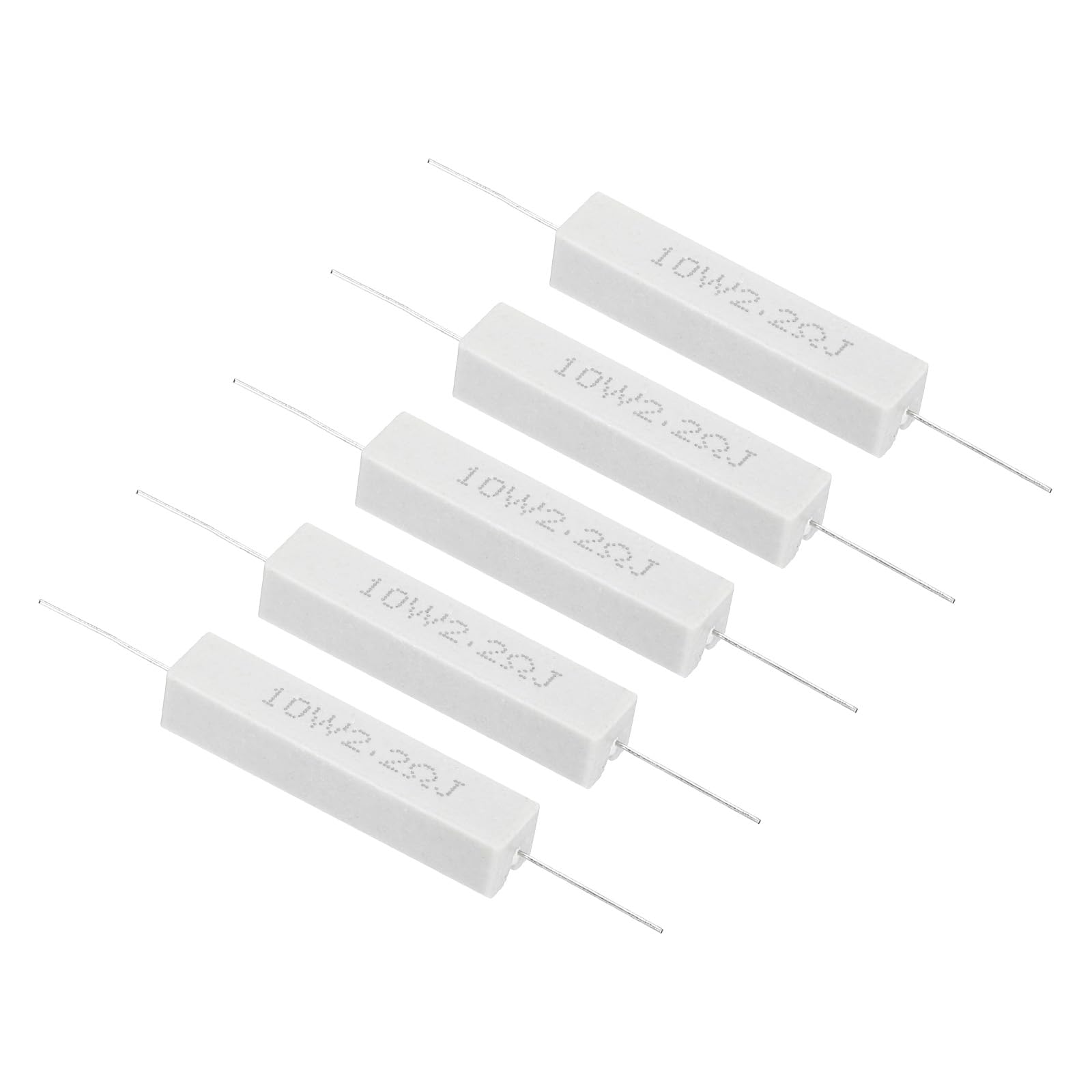 PATIKIL 10er Set 2 Ohm Zementwiderstände, 10W, Keramik, ±5% – Für Adapter, Audio, TV & Co.