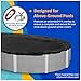 Blue Wave Bronze 8-Year 18 ft x 34 ft Oval Above Ground Pool Cover for Winter– Durable & Weather-Resistant Polyethylene – 4 ft Overlap, Black Underside, Reinforced Grommets, Winch, Cable – Navy Blue