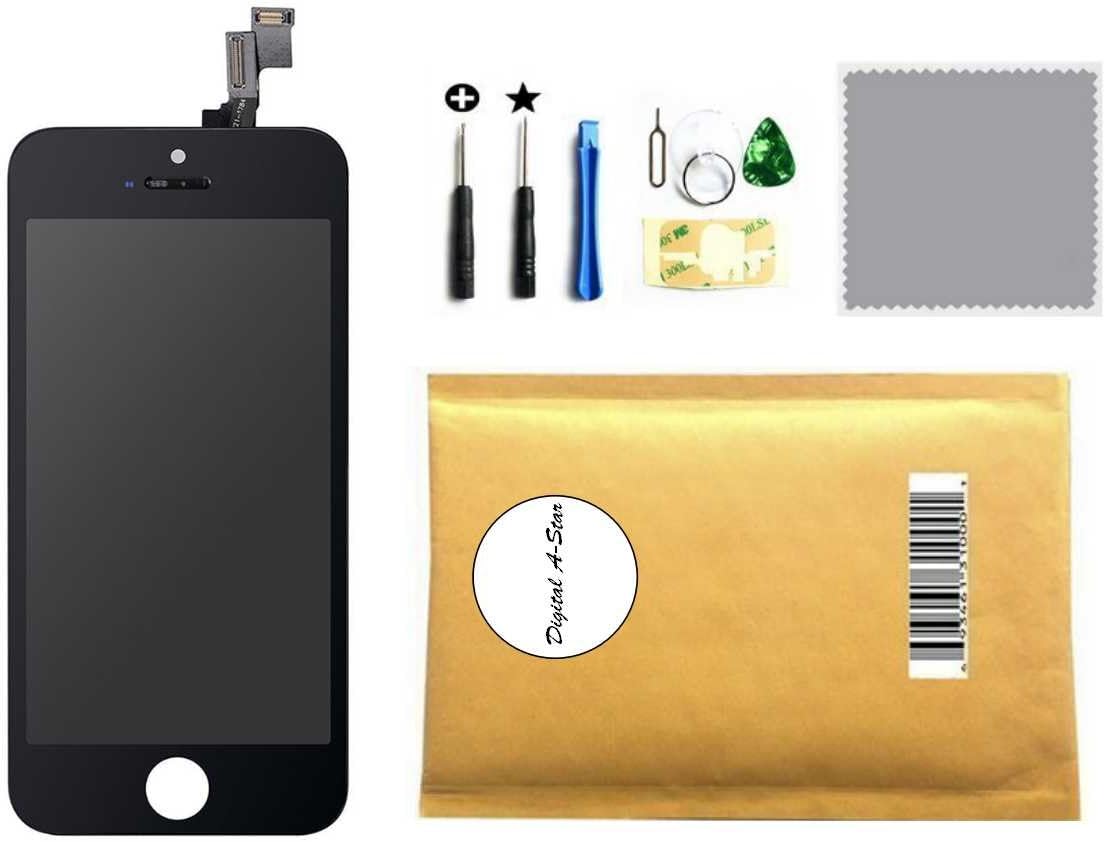 Replacement LCD Touch Screen Digitizer Assembly with Repair Kit for Iphone 5s -Black