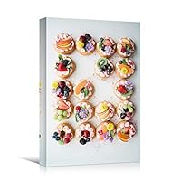 Canvas Wall Art Fruit Tart Platter Chic Citrus Colorful Fruit Kitchen Multicolor Photography - 12x18 inches