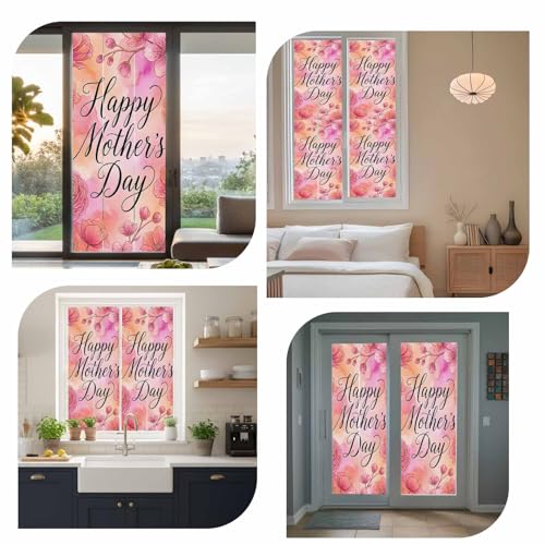 Window Privacy Film Frosted LBCASA 17.7x78.7 in Rojo miniatura 7
