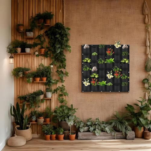 Jardín vertical colgante para cultivar fresas y flores en el patio trasero de casa 4