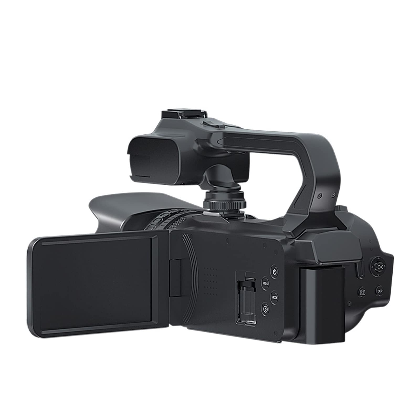 Videocamera 4K Live Stream Videocamera professionale Fotografia da 64 MP Fotocamera digitale Ruota Touch Screen Vlog Recorder Regalo per principianti(32G SD Card,With MIC Light)