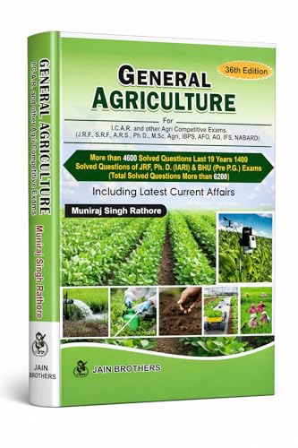 Image of General Agriculture for ICAR & Agri Competitive Exams 2026 (36th Edition) | 6200+ Solved Questions | JRF, SRF, ARS, PhD, IBPS AFO, NABARD | ... ... Questions + Current Affairs | 36th Edition)
