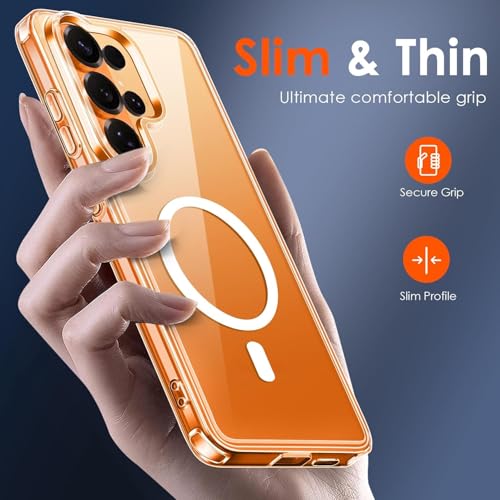 Image of DIZORO Magnetic Compatible with Samsung Galaxy S26 Ultra 5G Case Clear [Compatible with MagSafe][Anti-Yellowing][Military Grade Protection] S26 Ultra Phone Back Cover (Clear)