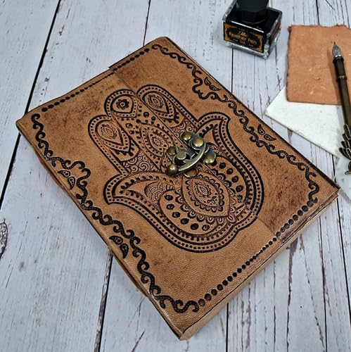 Carnet de notes vintage gaufré avec pages épaisses pour stylo