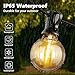 Joomer LED Lichterkette Außen Strom 20M mit 27+1 LED G40 Party Lichterkette Glühbirnen Außen Wetterfest, 3 Modi Warmweiß Outdoor Lichterketten Dimmbar mit Fernbedienung für Garten Hochzeit