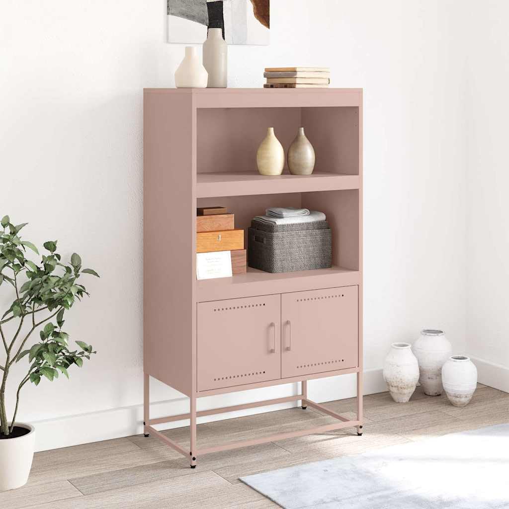 Credenza Rosa 68,5x38,5x123,5 in Acciaio Mobiletto Cucina Salvaspazio Credenza Cucina Credenza Soggiorno Mobile Sala per Cucina Sala Da Pranzo Soggiorno Camera Da Letto