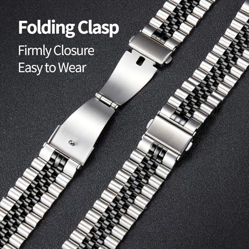 Image of BINLUN Stainless Steel Watch Band Replacement Metal Watch Straps for Men and Women 20mm /22mm /24mm