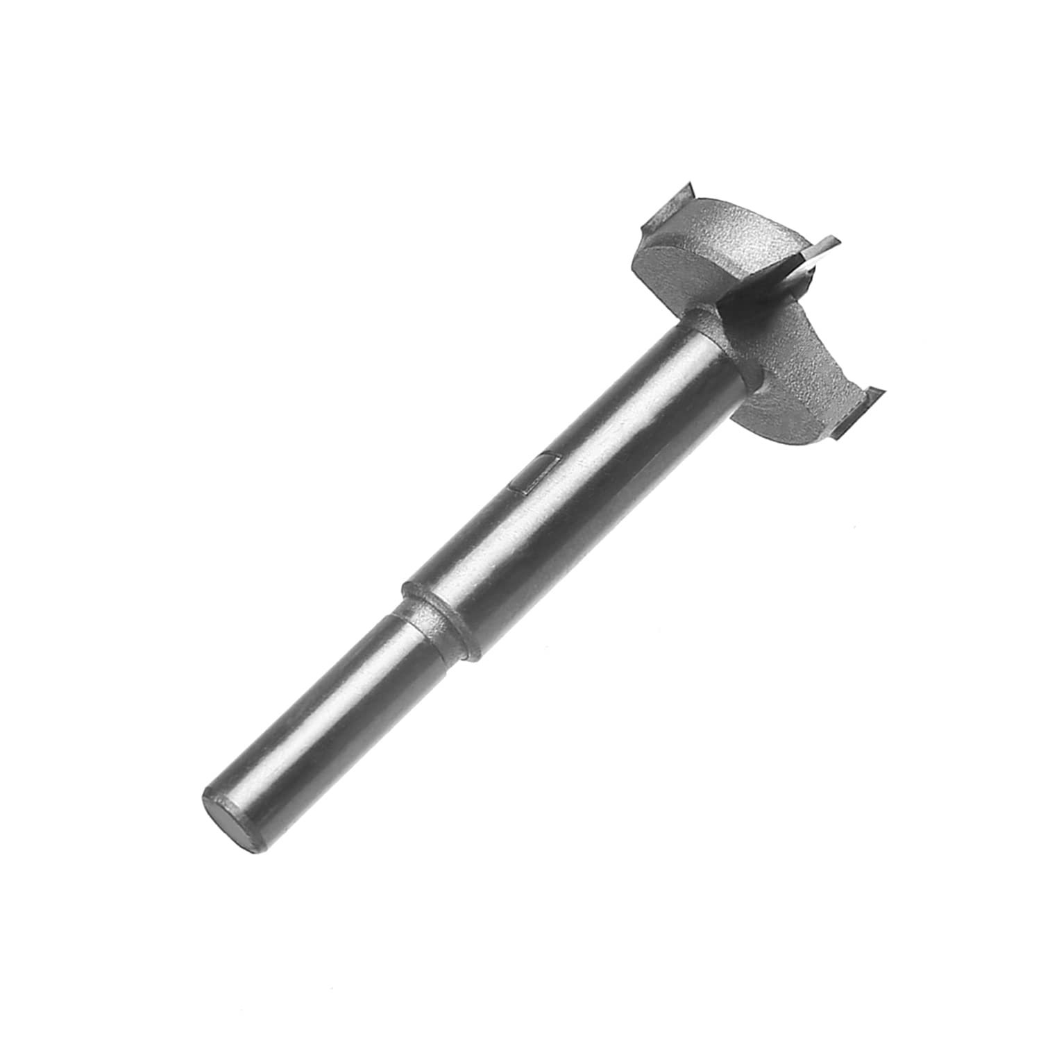 Utoolmart Forstner Drill Bits, 28mm Cemented Carbide Wood Cutter Tool, Round Shank Woodworking Hole Saw Cutter, 80mm Length Woodworking Hole Boring Bit, Gray, 2 Pcs