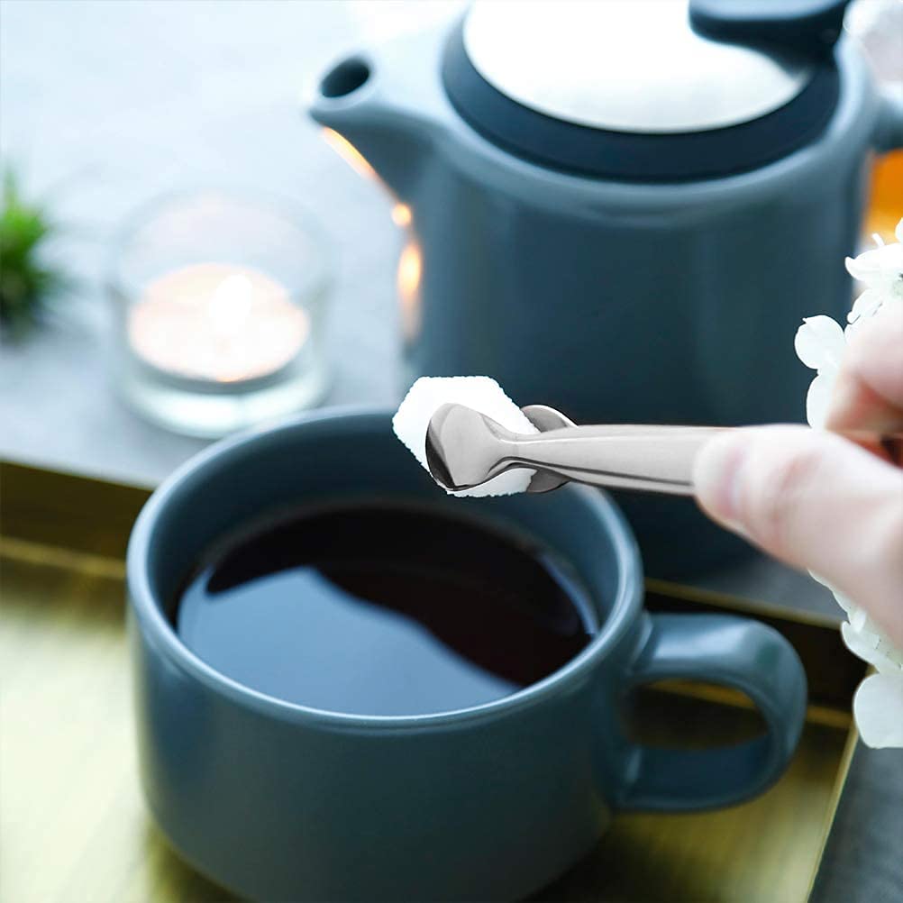 6 Mini Pinze Per Zucchero In Acciaio Inox | Pinze Per Ghiaccio E Antipasti | Per Bar, Cucina, Tè E Caffè - Foto 7