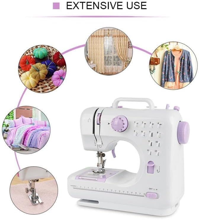 Elektrische naaimachine Draagbare Mini dubbele draad borduurnaaimachine Huishoudelijke naaiaccessoires - Image 6