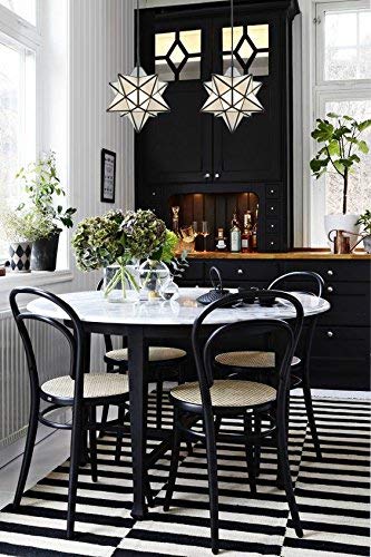 Yubole TB5088DU-30M Yobo Lighting Star 1 Light Frosted Glass Pendant Kitchen Chandelier 11-Inch thumb #2