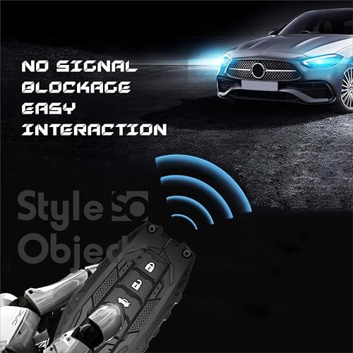 Image of STYLEOBJECT Transformer Series Waterproof Luxury Soft Silicone 3-Button Car Key Cover with Keychain for Toyota Fortuner, Hycross Innova | Premium Metal Protection Shell