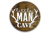 Little Man Cave, 12' Wood Wall Sign for Nursery, Bedroom, Living Room, Rustic Home Decor, Crib...