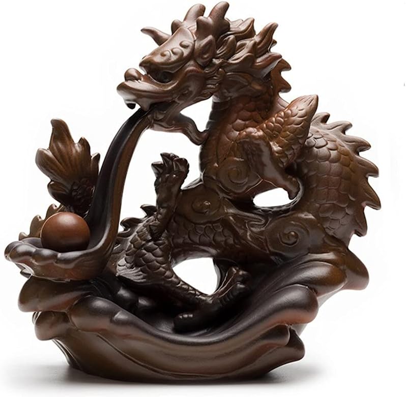 Ceramic Dragon Incense Burner Large Backflow Incense Censer Home Decoration Ceramic Crafts Sandalwood Incense Holder