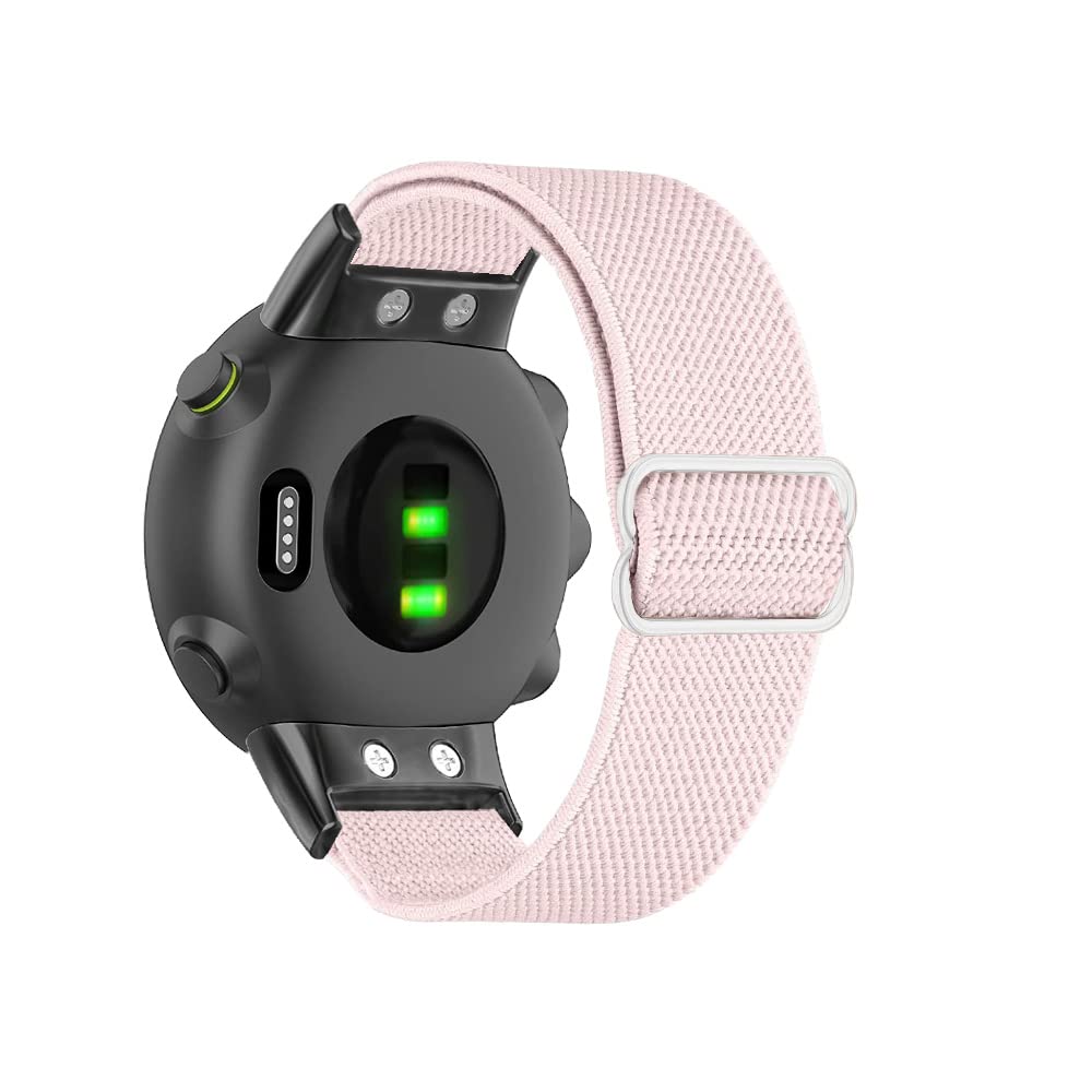 C2D JOY Stretchy Loop Nylon Strap Compatible with Garmin forerunner 45/45S Bands Replacement Accessory Adjustable Elastic - Pink