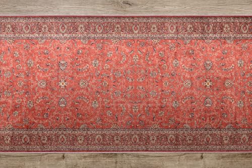 Tapis antid&eacute;rapant pour entr&eacute;e rugsx rouge lavable 60x220 - 5