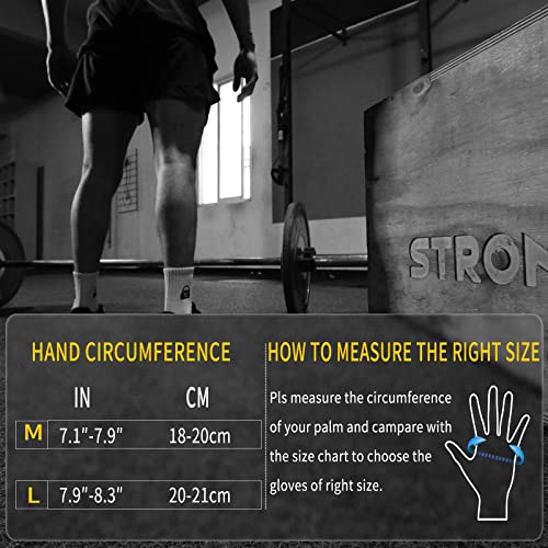 Aihoye Workout Gloves, Non-Slip Wristwrap Outdoors Gloves, Exercise Gloves,Wrist Wrap Support-Protective Half-Finger Gloves For Fitness, Running, Mountaineering, Etc. 1 Pair #TOP1