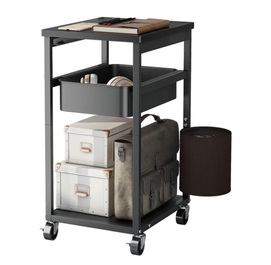 Serving Trolley Carrello Cucina Carrello Portaoggetti Da Cucina In Metallo Con Ruote Bloccabili E Per La Spazzatura Per Snack Camera Letto Dipensa o Bar