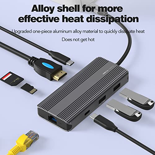 Station d'accueil Type C Rj45 1000M multifonction avec hub USB 3.1 - 3