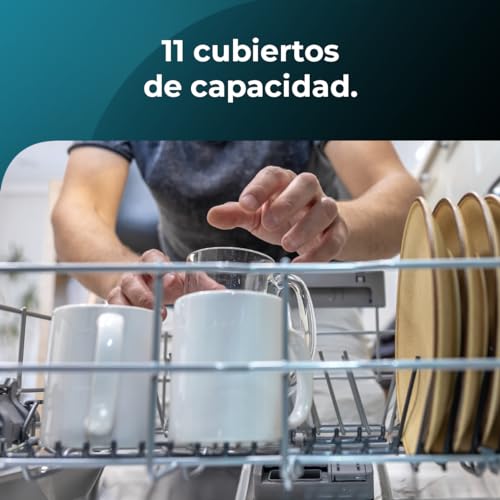 Cecotec Lavavajilla Bolero Aguazero 4201 Inox E. 1850 W, 11 cubiertos, 6 programas, Clase E, Dual Zone Wash, Comienzo Diferido, Electronic AquaStop, Panel Táctil, 45cm de ancho - imagen 3