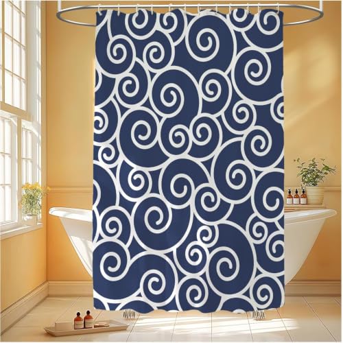 Rideau de douche en polyester de qualité supérieure 160x200 cm bleu