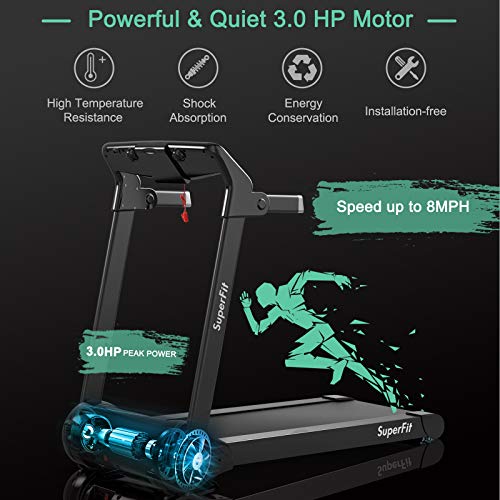 Caminadora Plegable Motor 3 HP con Pantalla Digital miniatura 4