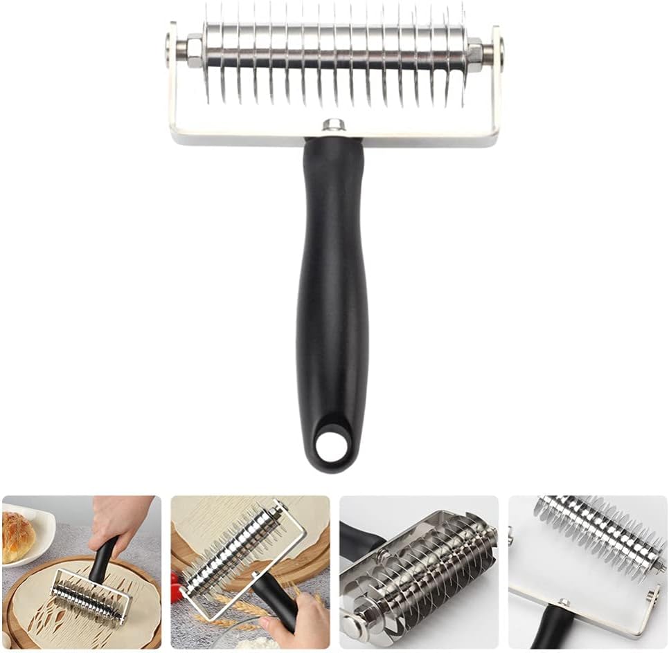 1pc Lattice Roller Tool for Baking Ergonomic Handle Pizza Cutter Create Lattice Patterns for Pies and Pastries Kitchen Gadget for Home and Restaurant Use