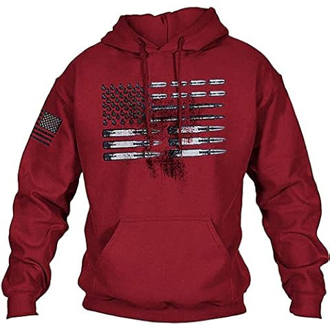 Vdnerjg Mens Hoodies Long Sleeve American Flag Graphic Drawstring Hooded Pullover Sweatshirts Cover