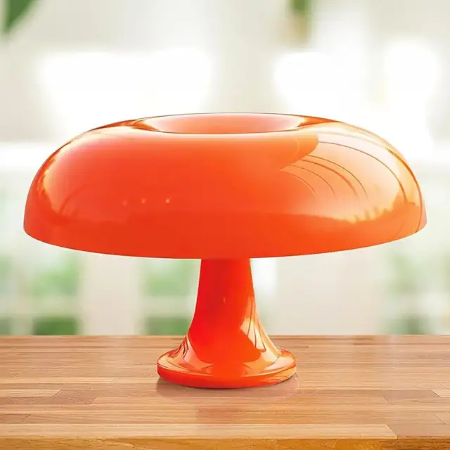 Orange LED Pilz Tischlampe - Moderne Mushroom Lampe für Wohnzimmer & Schlafzimmer