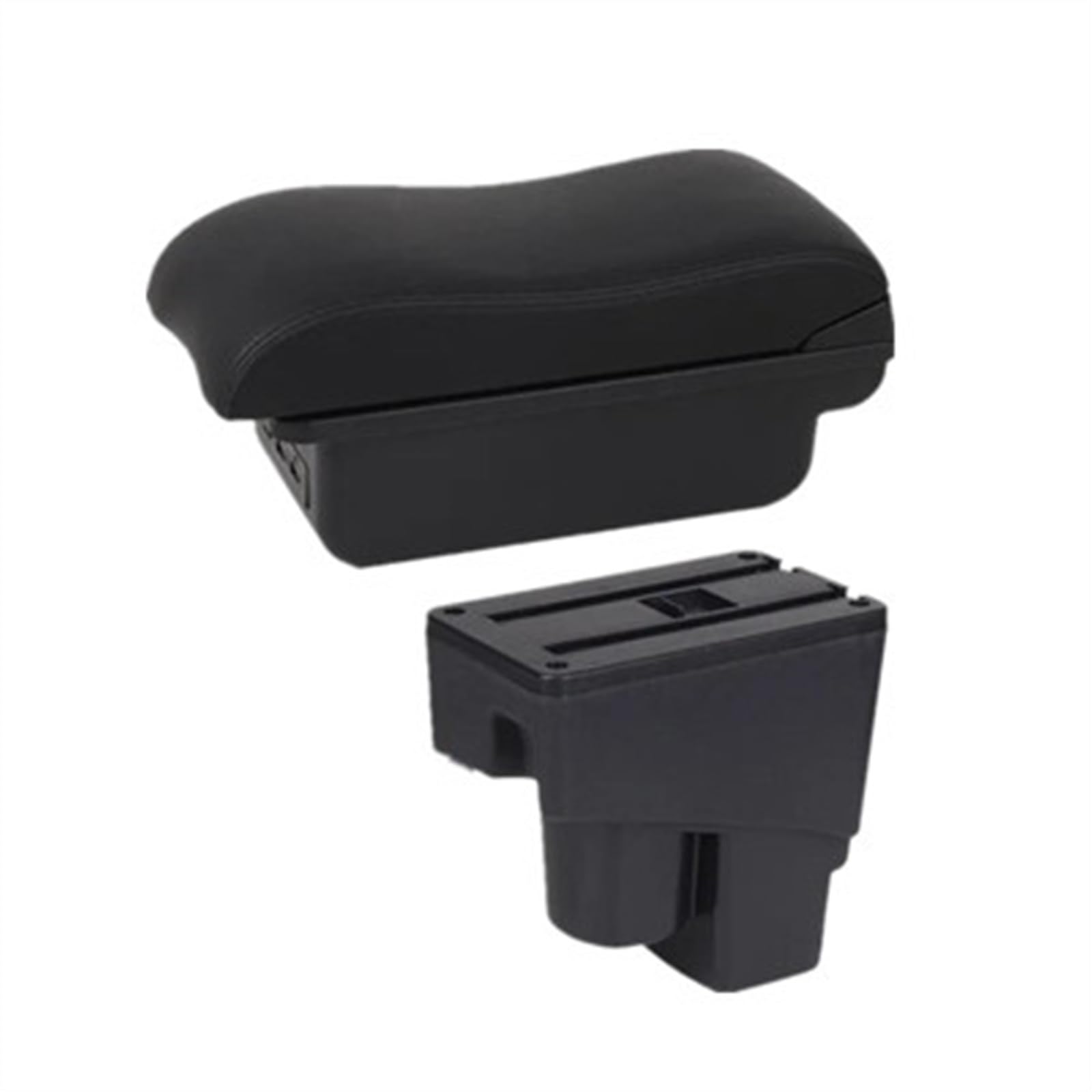 NOHEEU Car Armrest Special Storage Box Modification Parts For Fit For Jazz 1 2002 2003 2004 2005 2006 2007(B2 black line 3USB)
