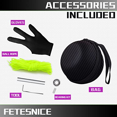 FETESNICE Responsive Yoyo for Beginners , Unresponsive Yoyos for Professionals, Advanced Players, Metal Yo-yos for Kids and Adults with Yo Yo Accessories (Silver and Black) - Thumbnail 2