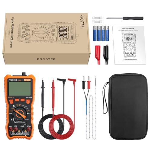 Proster Digitales Multimeter 6000 Zähler TRMS Auto Range NCV Detektor DC/AC Spannungsstrom...