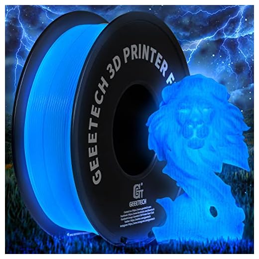 ⚡ Geeetech Luminous PLA 3D Printer Filament, Glow in The Dark Blue, 1.75mm(±0.02 mm), 1kg, Amazing Brightness and Long Time Light, Fit Most FDM 3D Printer