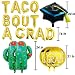 16" Taco Bout A Grad Foil Balloons, Cactus Letter Balloons, Graduation Celebration Banner for Fiesta Graduation, Taco Graduation Theme, Graduation Party Decoration Supplies 2019 (18 Pack)