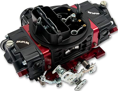 NEW QUICK FUEL TECHNOLOGY BRAWLER STREET CARBURETOR RED BILLET BLACK FINISH MECHANICAL SECONDARIES 750 CFM 4150 MODEL COMPATIBLE WITH GASOLINE