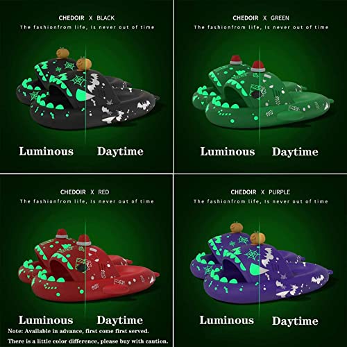 LELEBEAR Luminous Shark Slippers, Spooky Glow In The Dark Slides For Men & Women, Christmas Shark Slides2