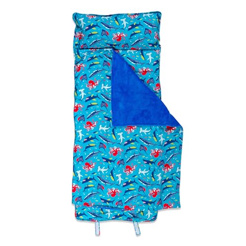 Image of Stephen Joseph, Toddler All Over Print Nap Mat with Soft Blanket and Removable Pillow for Boys & Girls, Kids Sleeping Bag for Elementary, Daycare, Preschool with Carry Handle