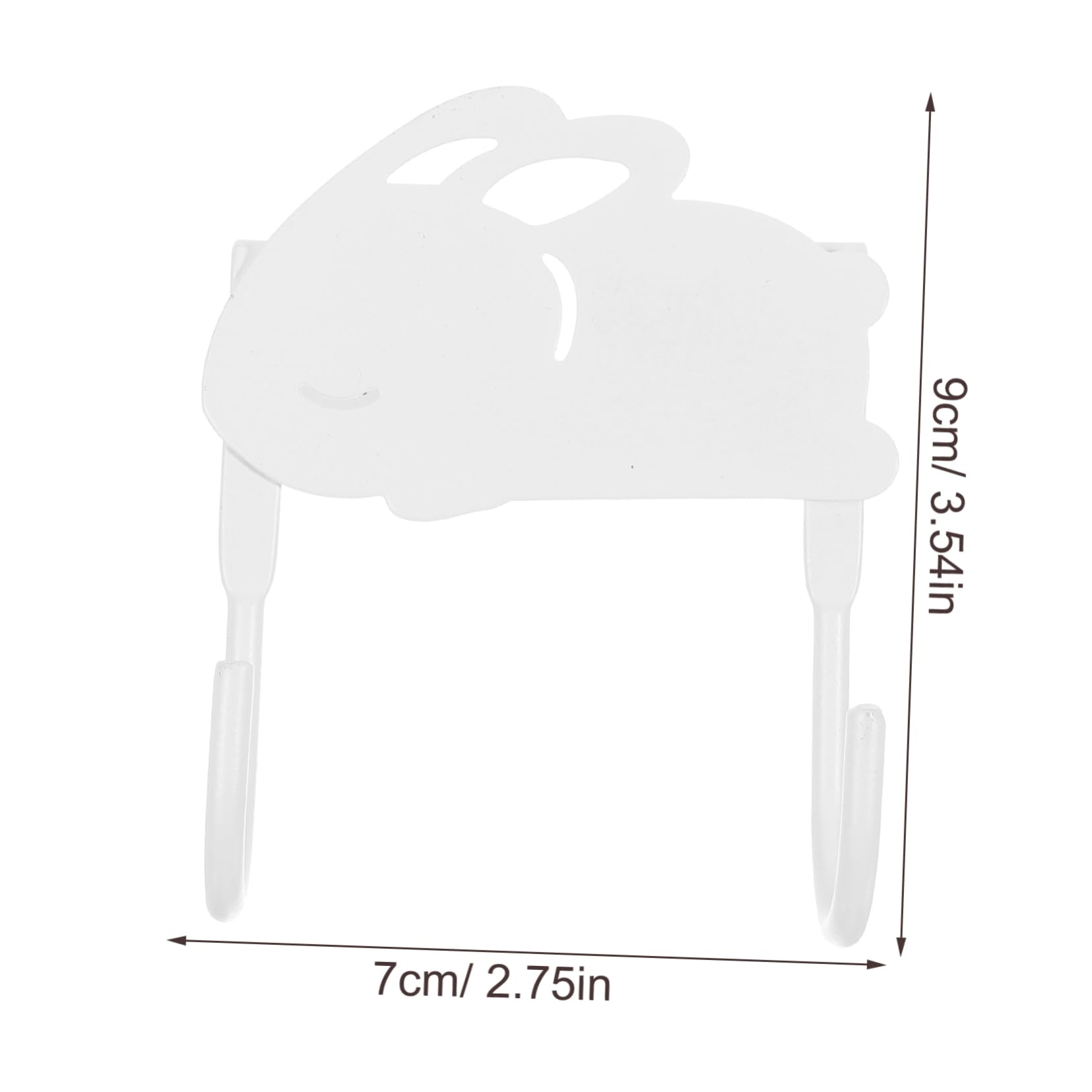 Hohopeti Cute Rabbit Shape Hook Hangers Over Door Rack Heavy Duty Iron No Drilling Required Versatile for Home