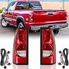 Headlights and Taillights Assembly Combo Kit for 2003-2006 Chevy Silverado 1500 2500 3500 & 2007 Chevy Silverado Classic Replacement Head/OE Factory Style Red Rear Brake Tail Lights Lamps,Black Amber