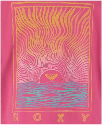 Image of Roxy Girls' Short Sleeve Boyfriend Fit Logo Tee, Crew Neck Graphic T-Shirt, Soft & Comfortable