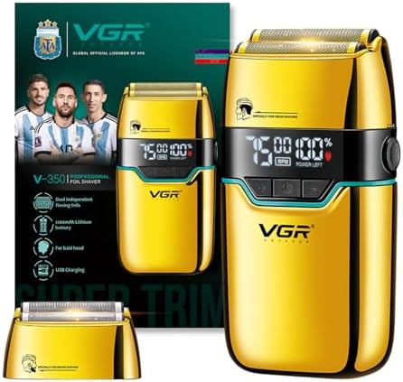 V Color Razor VGR V-350 Foil Shaver for Men with Dual Flexing Foils & 3 Speed ...