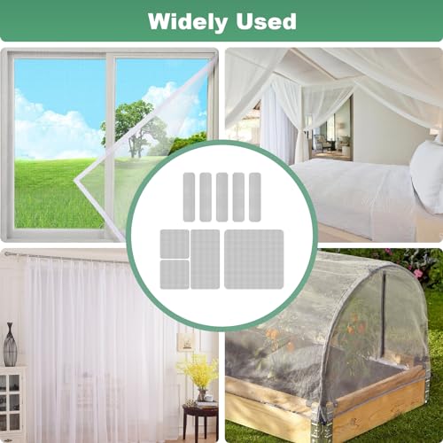 REDTRON Selbstklebendes Fensterbildschirm Reparaturset, 90 Stück Insektenschutz Fliegengitter Reparatur aus Fiberglas, Fliegengitter Reparatur Set, Fenster-Reparaturflicken