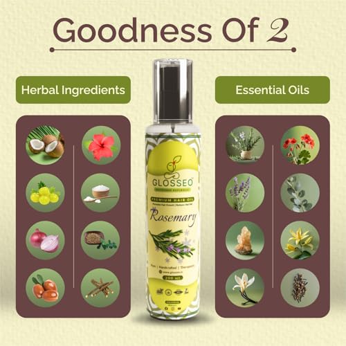 Image of Rosemary Hair Oil for Hair Growth & Hair Fall Control (2, 400 Millilitres)